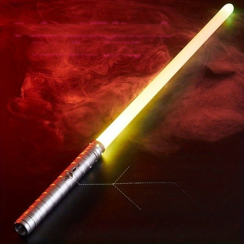 Upgraded Version of 7 Colors Metal Handle Light Sword, Rechargeable Battery, 2-In-1 with 3 Sound Effects, Cosuly Character Performance Props Suitable for Christmas And Halloween 1/2 Pack