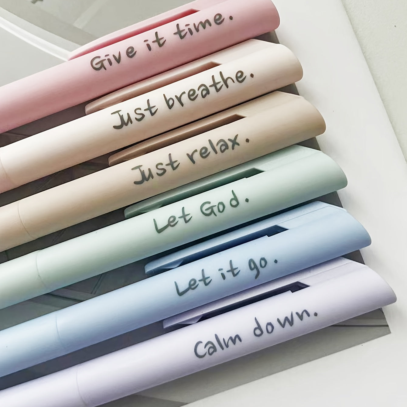 [Anxiety Release] Morandi Aesthetic Gel Ink Pen | 6pcs | Soft Touch | Smooth Writing | Dry Fast | Journaling School&Office Supplies