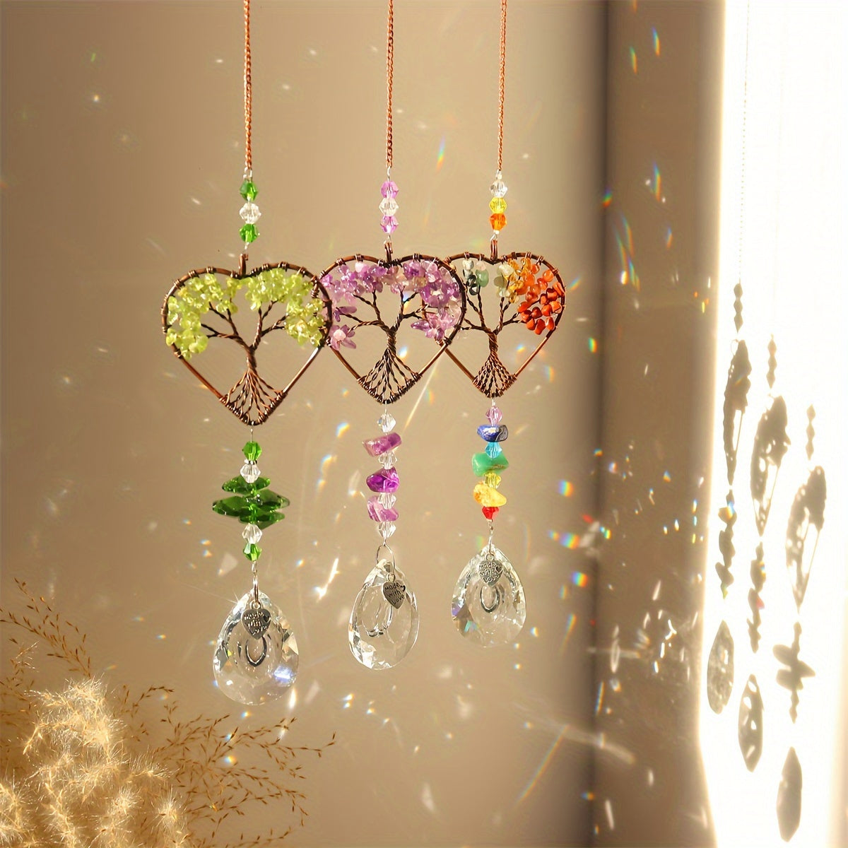 1pc/3pcs Tree of Life Sun Catcher Bring Positive Energy into Your Home with this Beautiful Tree of Life Sun Catcher!