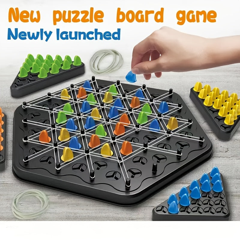 [Interactive | Family] Interactive Family Game Triangle Chain Chess | Enhances Logical Thinking & Puzzle Skills | Birthday Gifts Christmas, Halloween Gift for Kids