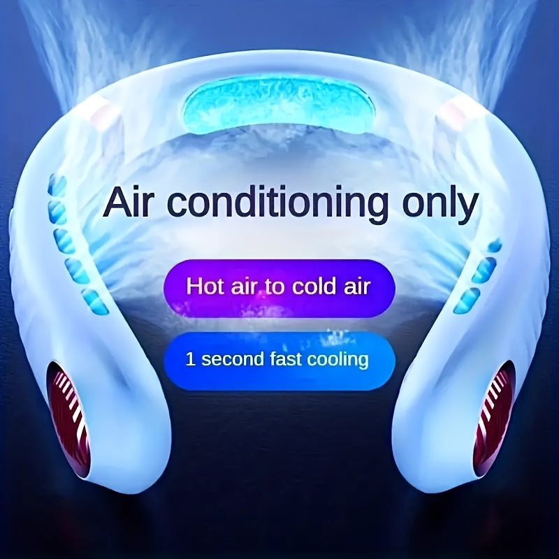 Portable Fans, Small Neck Fan, USB Charging Mini Fan with Adjustable 5 Wind Speeds, Personal USB Fan with LED Power Display, Cooling Fan Portable for Office, Back to School Gifts