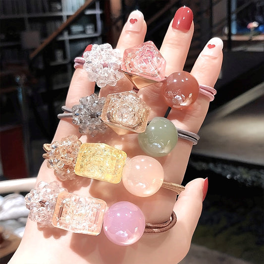 4pcs Crystal Bead Headbands: Adorable And Durable for Your Hair Accessories Collection