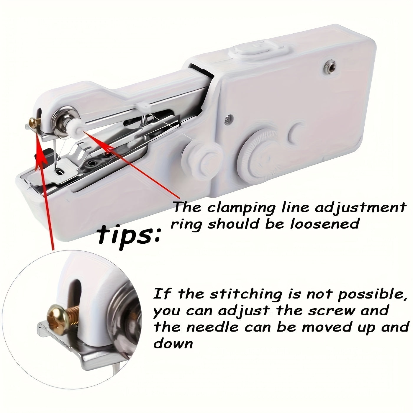 [Mini Sewing Machine] Portable Mini Electric Handheld Sewing Machine | for Quick Stitching, Home Use, Travel, and DIY Projects, Ideal for Beginners