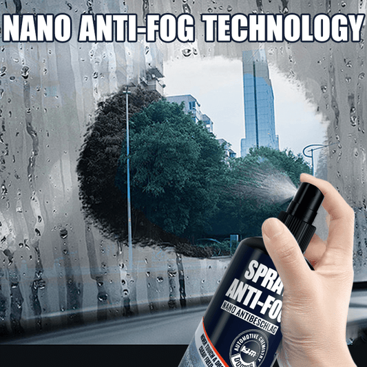 1x Nano Anti-Fog Glass Spray 100ml, Clear Vision De-Fogger for Car Windows, Helmets, Windshield & Interior Windows, Quick-Dry Liquid Formula for Mirrors