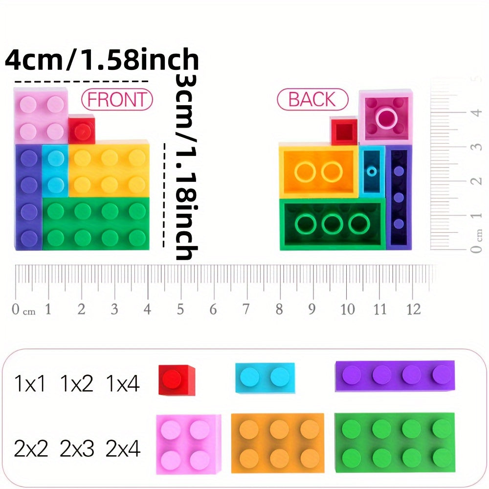 [Colorful Blocks] 500pcs Educational Building Blocks Set | Colorful DIY Construction Toys for Youngsters - Perfect for Boys & Girls, Ideal Christmas, Thanksgiving & Birthday Gifts, Small Particle, Puzzle