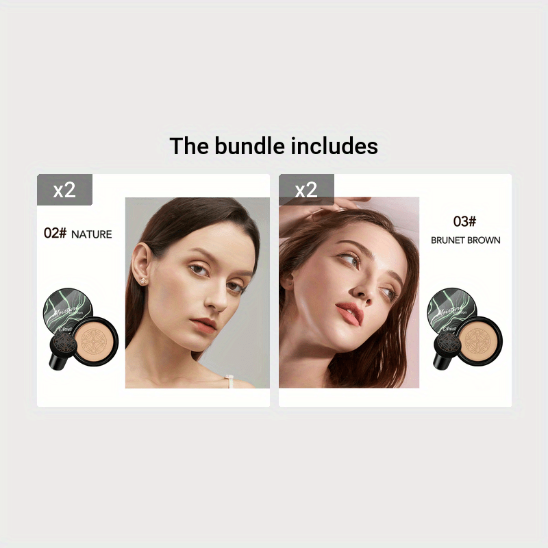 [Long-lasting CC Foundation] Long-lasting CC Foundation Mushroom Head Air Cushion Concealer BB Cream Makeup Setting Isolation