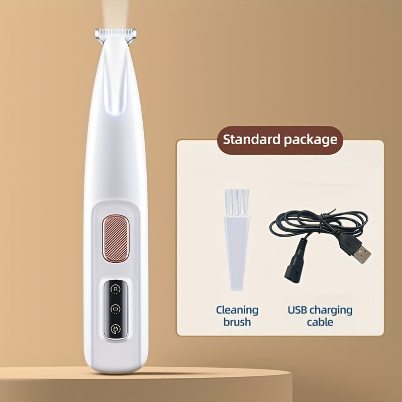 Pet Grooming Clippers LED Assisted Lighting Safe Low Noise USB/Battery Life Pet Beauty Electric Trimmer LED Light Assistance Safe Low Noise USB/Battery Life