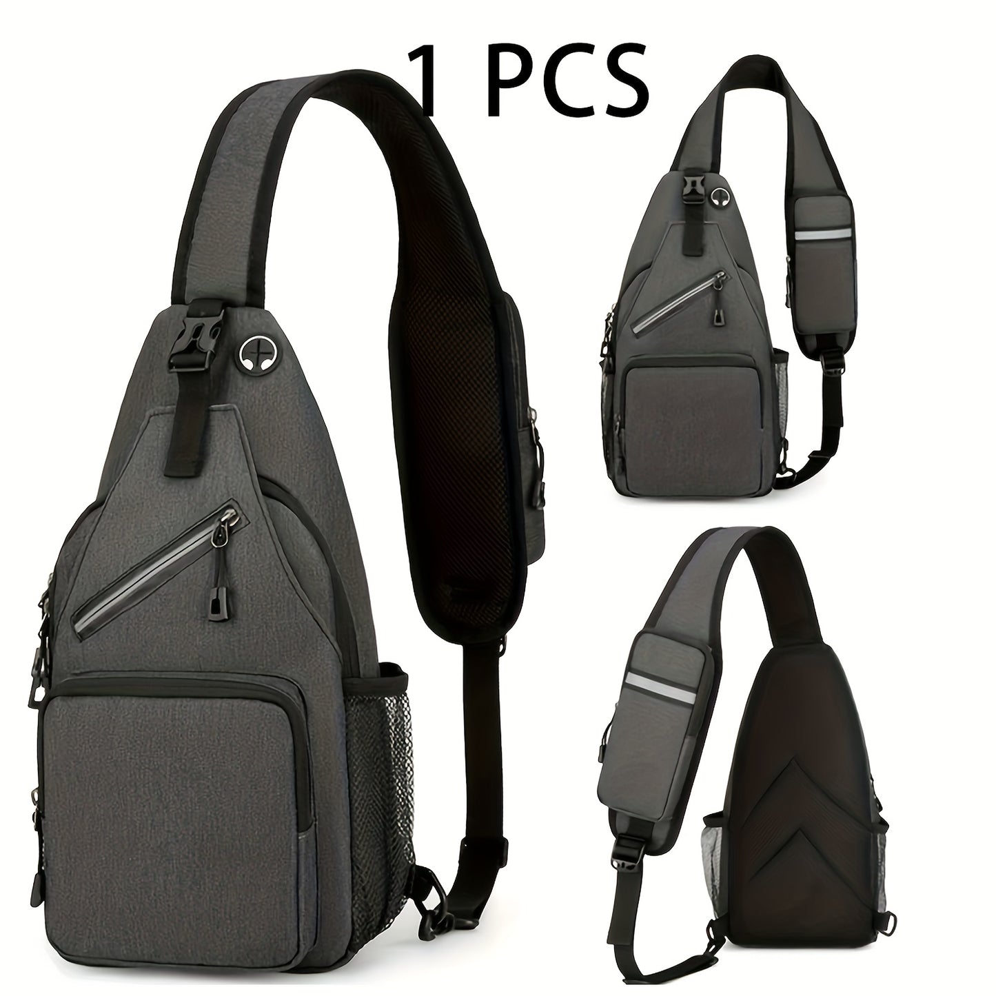 Sling Bag Lightweight Crossbody Sling Backpack for Women Men Large Shoulder Chest Bag Daypack for Hiking Traveling