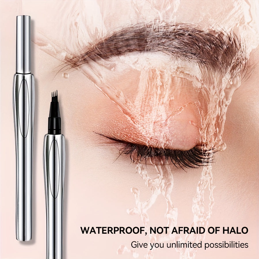 Waterproof & Sweat-Proof 4-Tip Eyebrow Pencil - Long-Lasting, Non-Fading for Natural, Defined Brows in 3 Shades, Perfect Gift for Valentine's Day & Birthdays, Eyebrow Pencil Waterproof