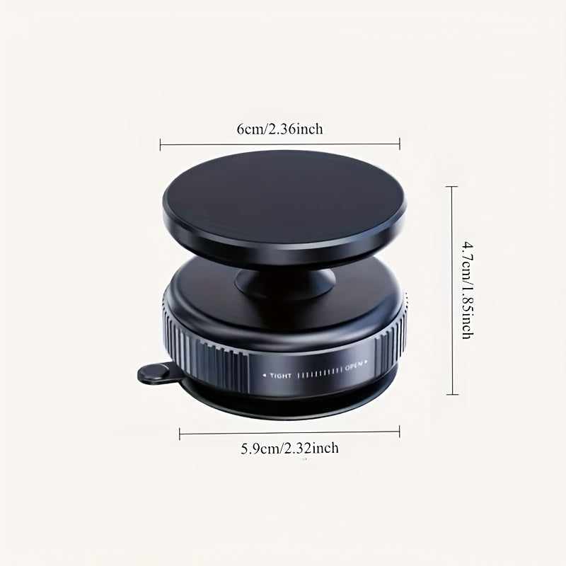 [Magnetic Phone Holder] 360° Rotatable Magnetic Vacuum Suction Cup Phone Holder | Adhesive-Free Telescopic Folding, Suitable for Car and Home Use, Optimal Magnet Ring Effect