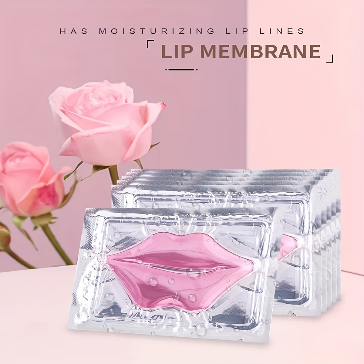 30pcs Hyaluronic acid Pink Crystal Lip Mask Patch for Hydrated Lips, Moisturizing And Hydrating Anti-Dry Lip Care & & Lip Sleeping & Lip Nourishes & Lip Soothing Mother Gifts Set Gifts for Women