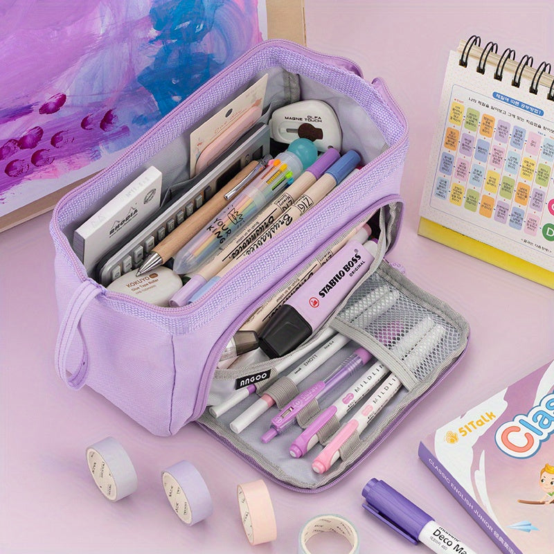 1pc Large-capacity Pencil Case Cute Pencil Pouch For Girls Boys Student Aesthetic Pencil Case For Middle High School Office Supplies Eid Al-Adha Mubarak