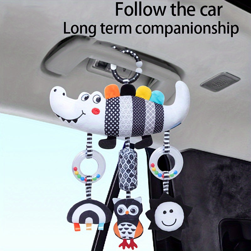 Baby Toy Black and White Wind Chime Hanging Ornament 0+ Newborn Baby Christmas Gift and Birth Present Perfect Holiday Gift Choice Suitable for Kids' Car Toy and Stroller Toy Bedtime Hanging