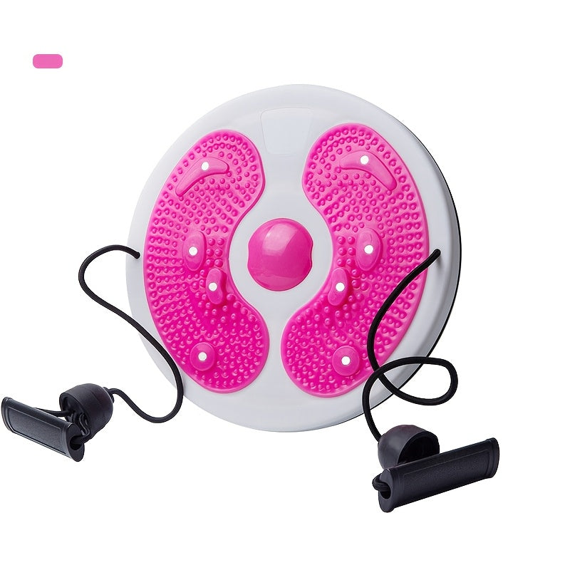 Magnetic Twist Board with Resistance Bands, Uncharged ABS Fitness Foot Massager, Yoga Waist Trainer, Balance and Strength Training, with Resistance Bands for Waist, Hips, and Legs, for Valentine's, Women's, Mother'S Day, Christmas, New Year