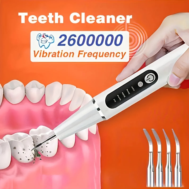 [ProClean Tartar Remover] 5-Level ProClean Tartar Remover Kit | Power Dental Flossers with Adjustable LED Light, 4 Replaceable Heads, and Advanced Dental Calculus Removal for Improved Oral Health and Fresh Breath - Father's Day, Mother's Day Gift