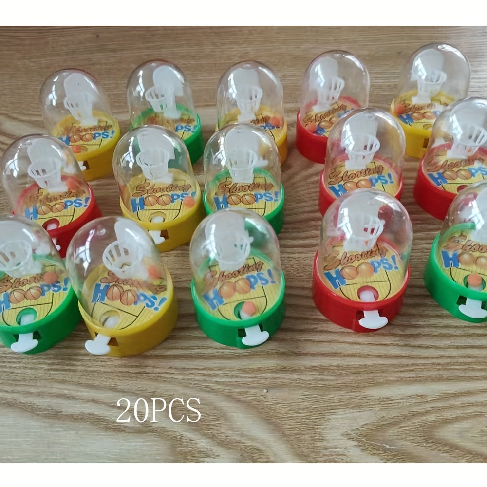 20pcs Mini Desktop Fingers Basketball Shooting Game Toys Youngsters Birthday Party Favors Supplies Pinata Filler Bag Sport Theme Party random color