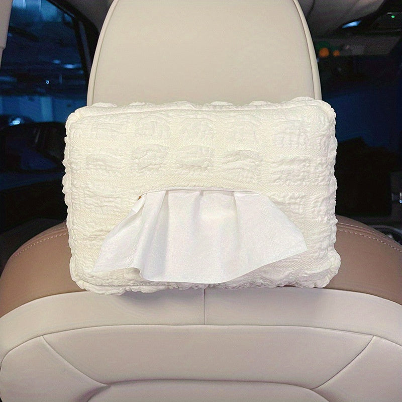 [Cute Car Tissue Box] Car Tissue Box, Car Suction Box, Armrest Box, Sun Visor, Seat Hanging Type, Cute, Simple, and High-end Paper Bag