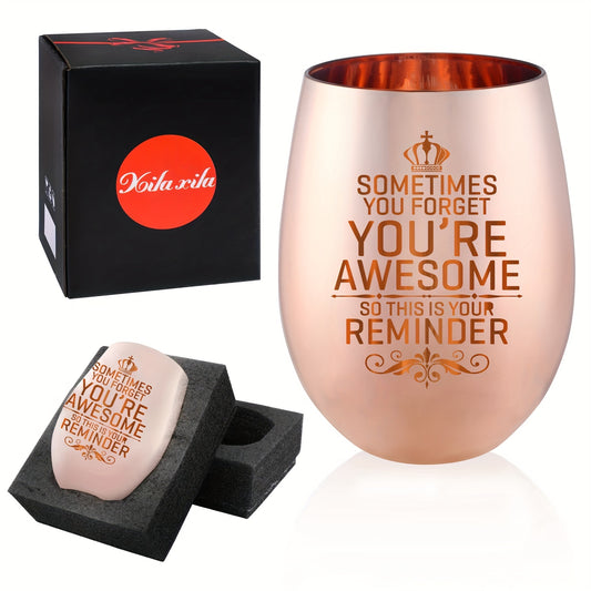 1pc Rose Golden Beer Mug, Reminder Cup for Coworkers, Teachers, Moms, and Best Friends, Perfect for Summer and Winter Drinks, Appreciation Gift