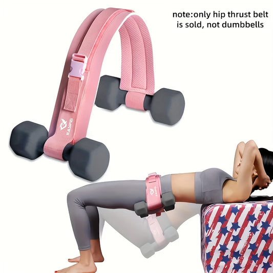 Hip Thrusting Belt - Enhanced Hip Development with Dumbbells - Waist Support for Squats, Hip Bridges & Fitness - Comfortable Weighted Training Aid