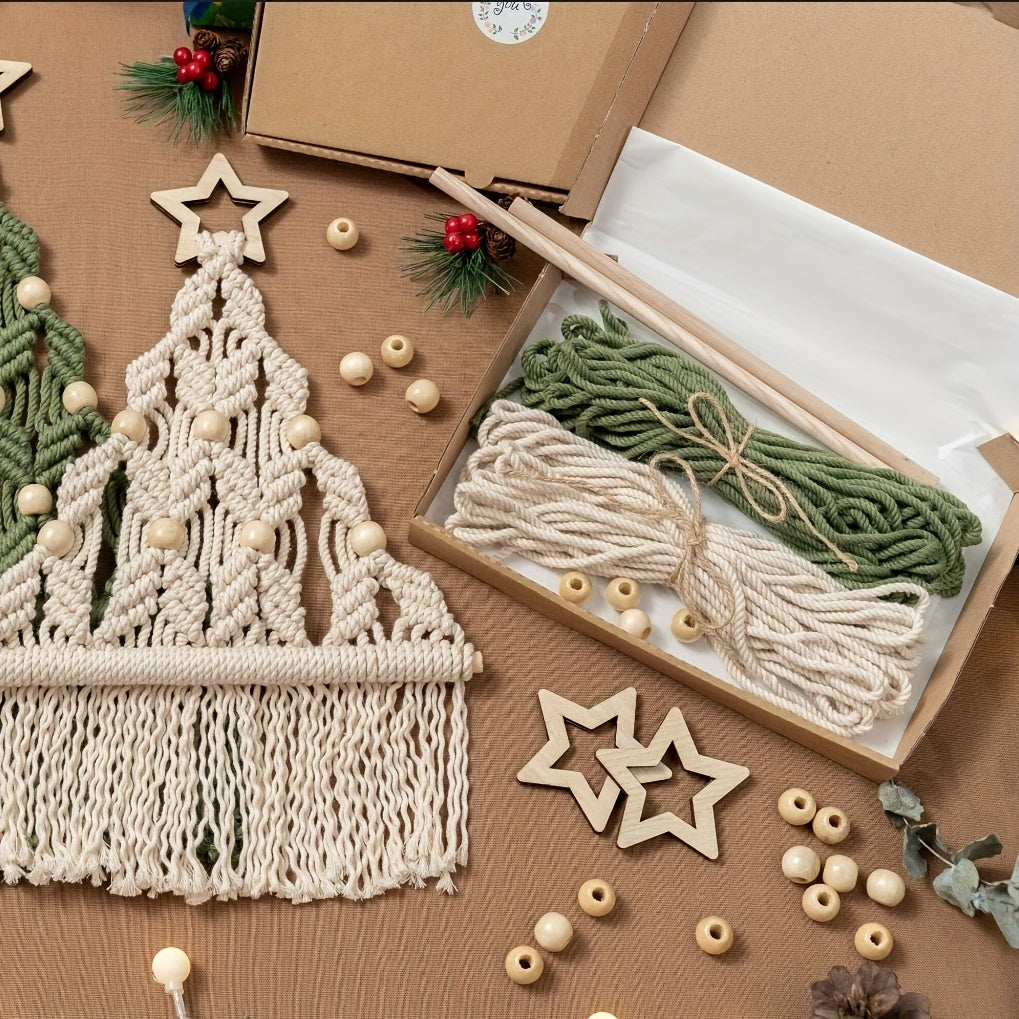 2pcs Woven Christmas Tree DIY Kit Christmas Crafts Gift Kit Suitable For Family And Friends Perfect Holiday Gift