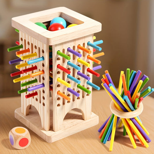 Wooden stick games, wooden educational children's toys, essential parent-child games, interactive toys and games, exercise logical thinking skills, Easter, Thanksgiving perfect gift