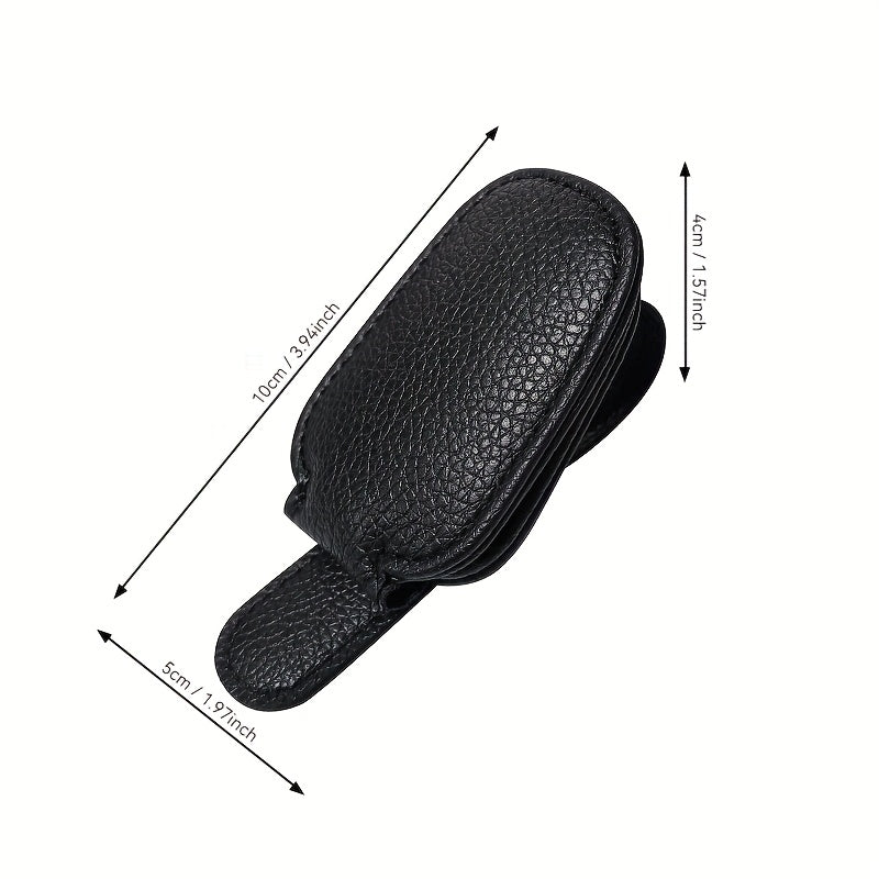 1pc Universal Car Sun Visor Glasses Clip, PVC Material, Auto Eyeglasses Holder, Vehicle Interior Accessories, Eyewear Storage Bracket