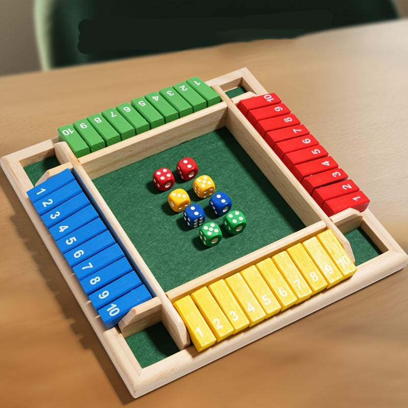 [Wooden Dice Toy] Colorful Eight Wooden Number Dice Game Toy | Educational Math Toy, Party Interactive Leisure Product, Family Interactive Table Game