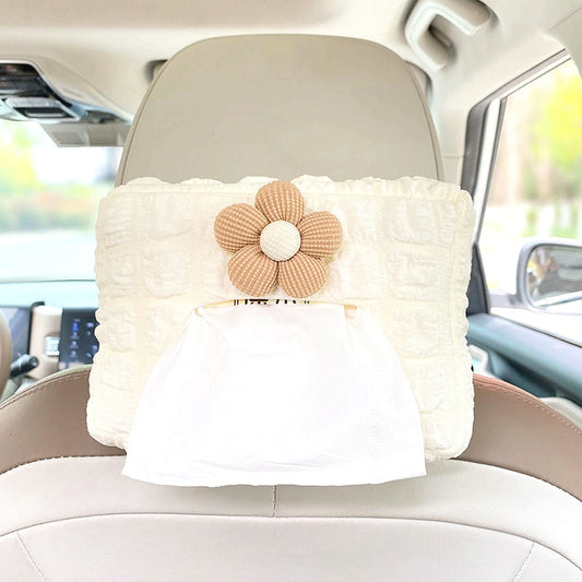 [Cute Car Tissue Box] Car Tissue Box, Car Suction Box, Armrest Box, Sun Visor, Seat Hanging Type, Cute, Simple, and High-end Paper Bag