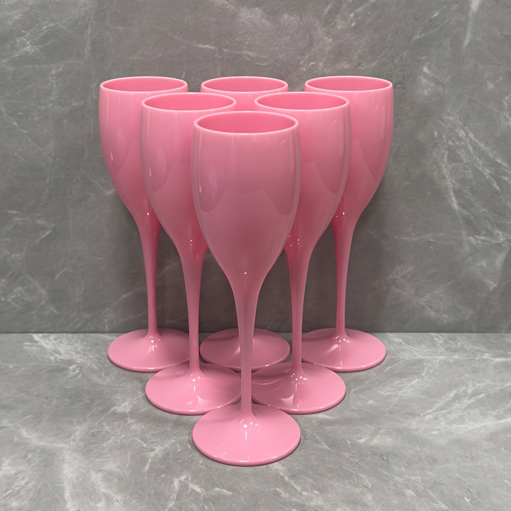 6/12 plastic champagne glasses wine glasses, plastic champagne glasses are versatile and suitable for wine, beer, cocktails, champagne, parties, restaurants, cafes, bars, festivals (6 ounces)