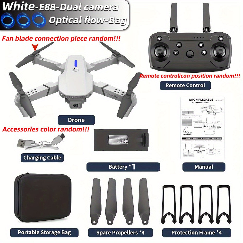Top Selling Remote Control Aircraft HD Dual Camera Foldable Remote Control Drone One Click Easy Take-off and Landing Remote Control Quadcopter for Beginners and Enthusiasts Affordable Drone Halloween, Christmas and New Year Holiday Gifts