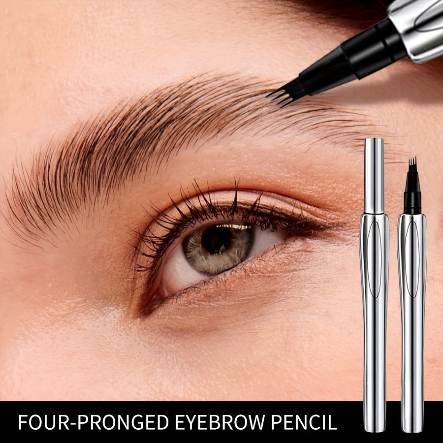Waterproof & Sweat-Proof 4-Tip Eyebrow Pencil - Long-Lasting, Non-Fading for Natural, Defined Brows in 3 Shades, Perfect Gift for Valentine's Day & Birthdays, Eyebrow Pencil Waterproof