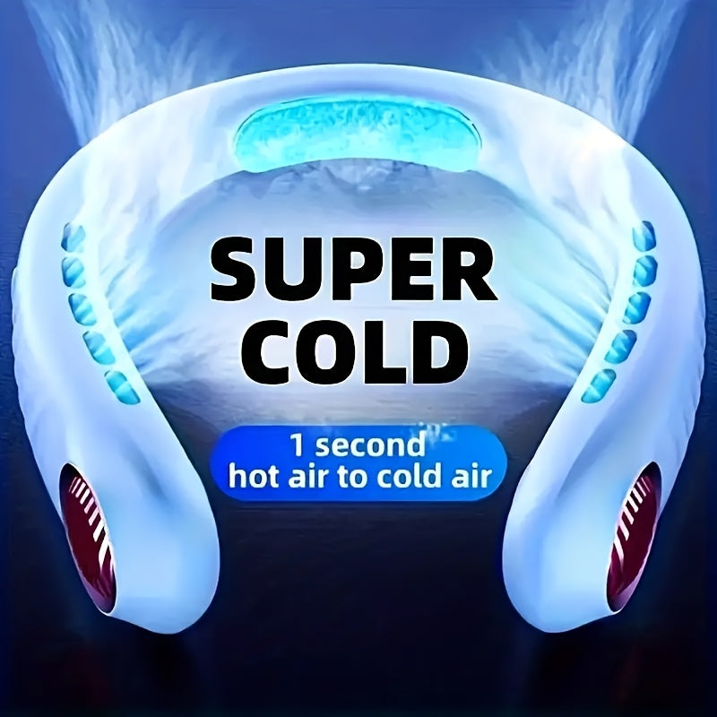 Portable Fans, Small Neck Fan, USB Charging Mini Fan with Adjustable 5 Wind Speeds, Personal USB Fan with LED Power Display, Cooling Fan Portable for Office, Back to School Gifts