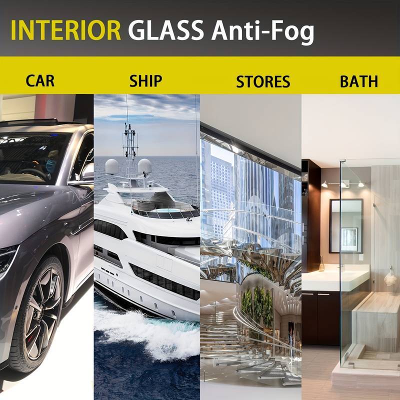 SHANXIHOME Anti-Fog Spray - Long-Lasting Glass Defogger for Car, Helmets, Mirrors & More - Clear Vision & Powerful Fog Resistance - Ideal for Windshields, Interior Windows, Home Glass - Easy to Apply, Interior Visibility|Windshield Defogger|Durable Anti F