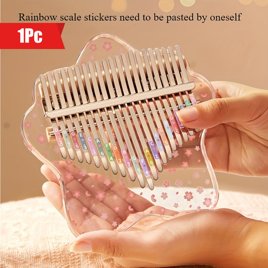 1pc 21 Notes Crystal Transparent Kalimba Exquisite Thumb Piano Acrylic Piano Finger Instrument Birthday Holiday Gift First Choice