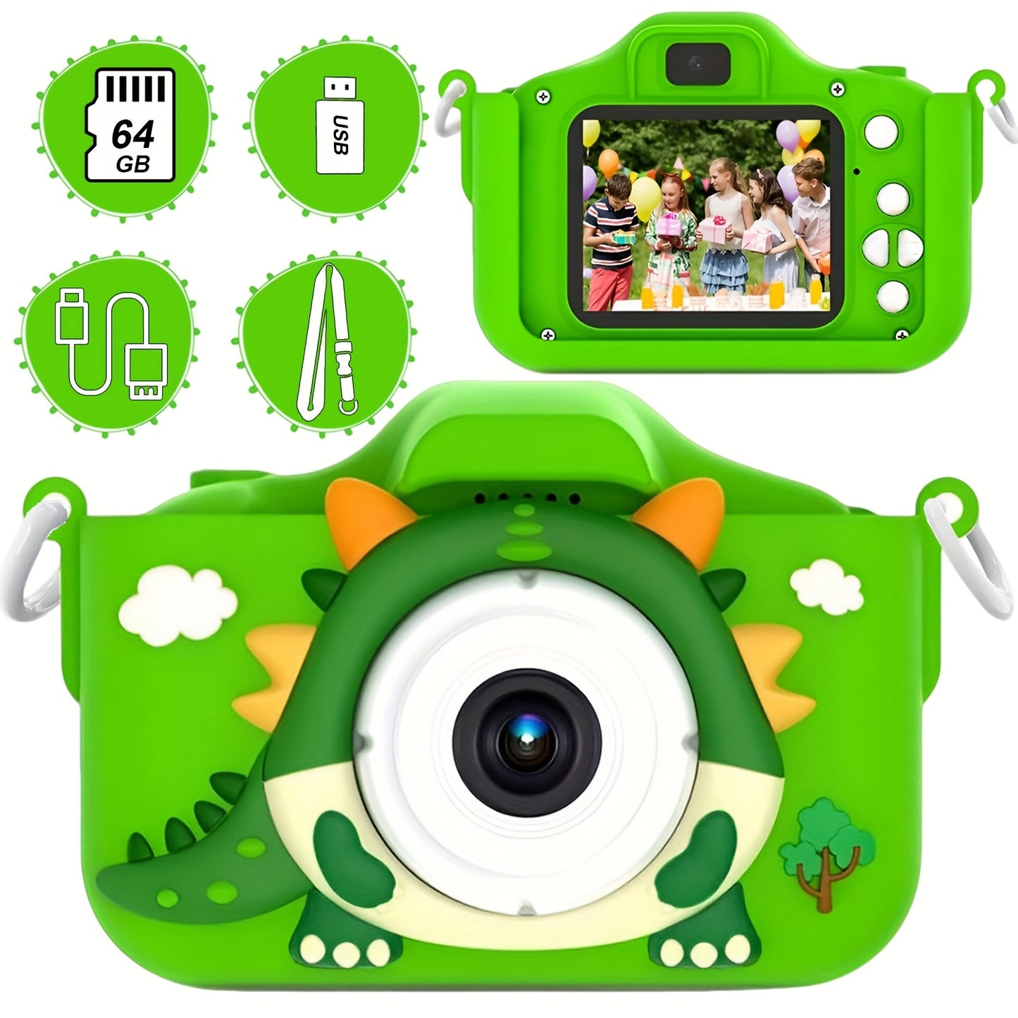 [Popular Choice, Youngsters Camera] 48MP Dual Camera Youngsters Camera - 64GTF Card, Card Reader, 1080P HD Video Function - Popular Choice for Christmas Birthday Gift