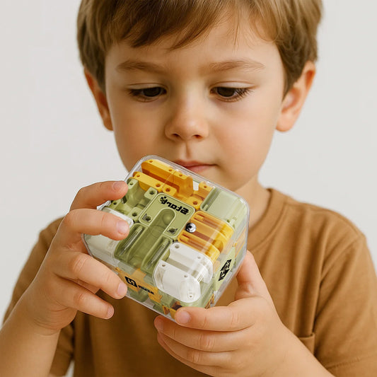 [3D Maze Cube] 3D Maze Cube, Educational Toy for Kids | Teaser Toy, Birthday Party Favors, Ages 3+, Color Random