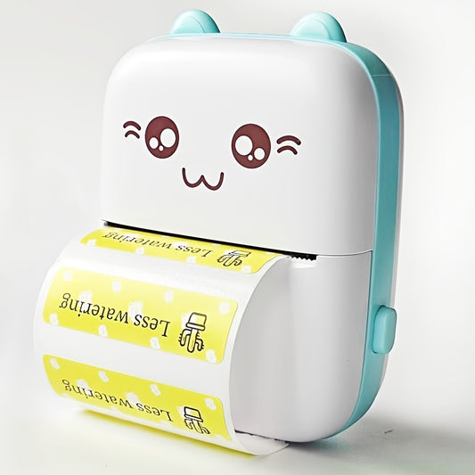 [Portable Thermal Printer] Wireless Thermal Printer | Portable Mini Pocket for Labels, Receipts, Photos, Notes, and Learning - Compact Inkless Smart Label Printer for Journals/Scrapbooks/Travel/Memo Lists/Home Office Use in Blue & Pink