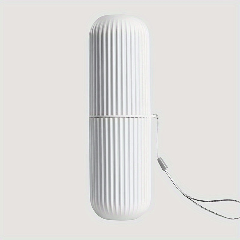 Travel Toothbrush with Portable Storage Box, Rinse Cup, And Toothpaste Holder - Alcohol-Free, Compact Design for On-The-Go Oral Care