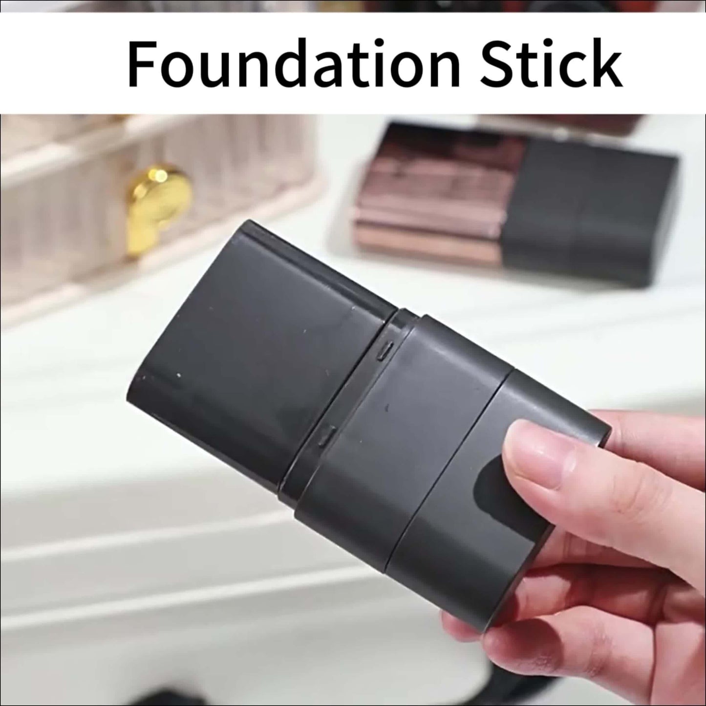2-in-1 Concealer and Foundation Stick, Covers Dark Circles, Waterproof and Sweat-Resistant, Creates Flawless-Looking Makeup