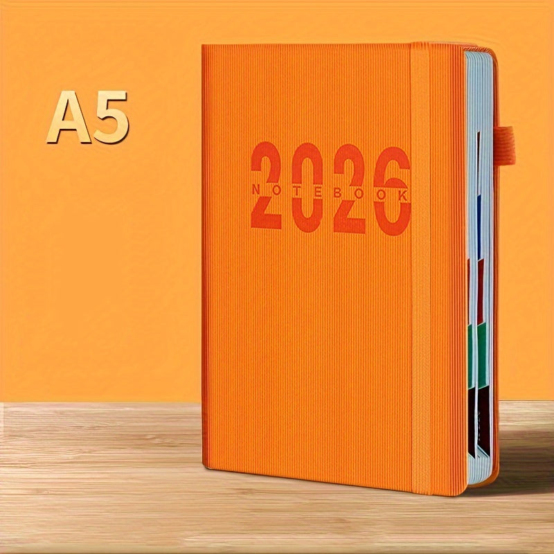 [2026 Daily Planner] 2026 Daily Planner | 365-Day Plan, One Page Per Day, Time Management, Self-Discipline Check-In, Office, 400 Pages, Visual Organization, Easyclean Paper