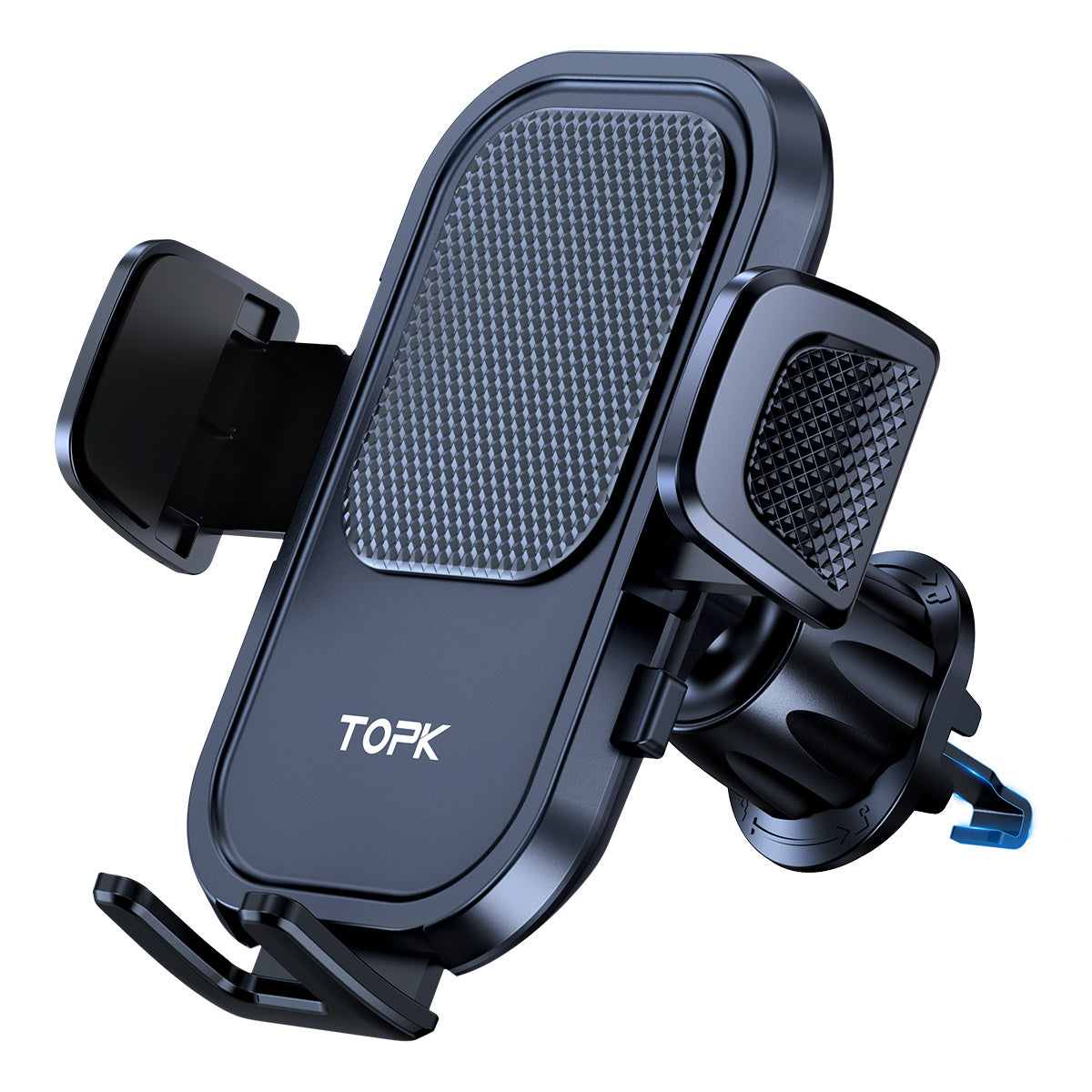 TOPK Car Phone Holder Mount, Car Mount with Hook Clip for Car Air Vent 360° Rotation Phone Mount Compatible with iPhone Samsung Android Cell Phone