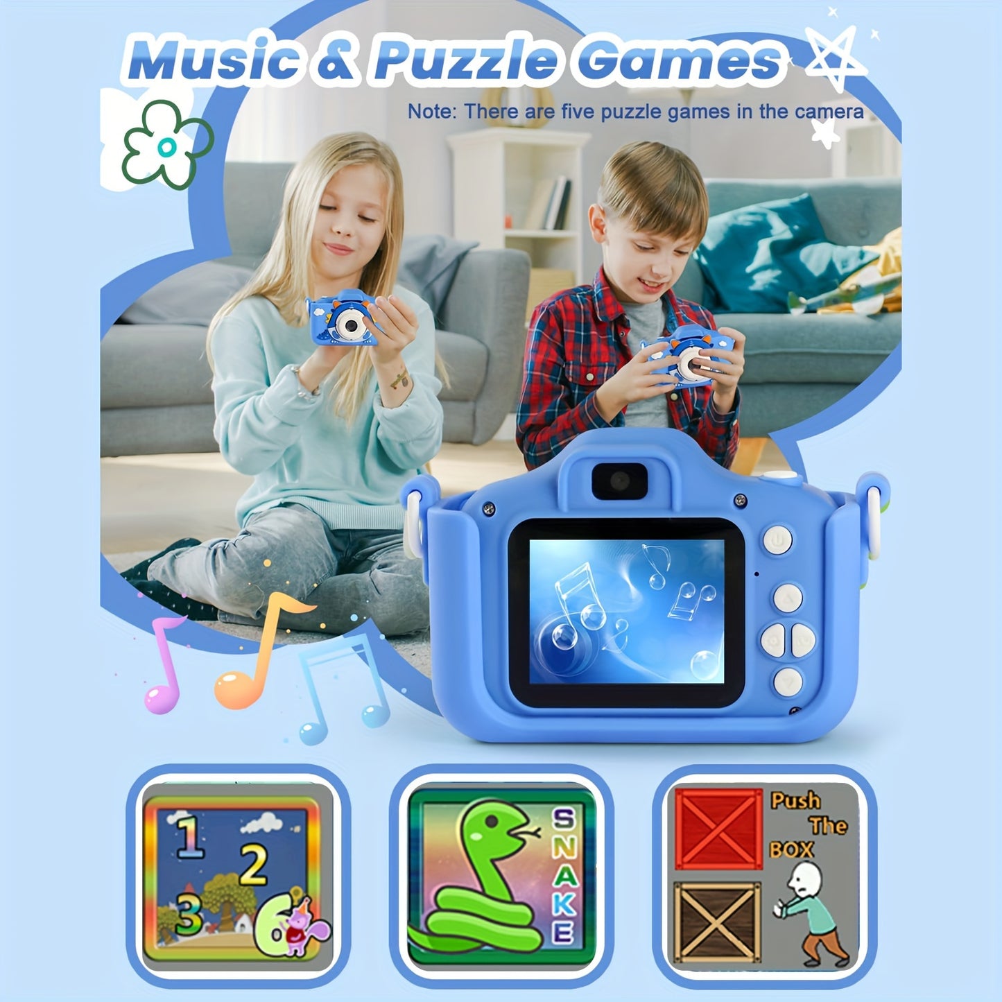 [Popular Choice, Youngsters Camera] 48MP Dual Camera Youngsters Camera - 64GTF Card, Card Reader, 1080P HD Video Function - Popular Choice for Christmas Birthday Gift