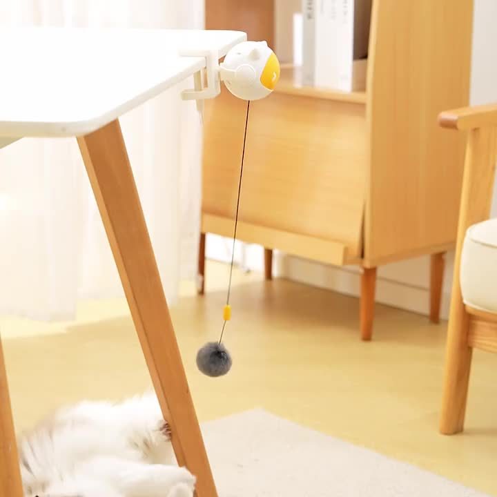 Wtcw-01Automatic Cat Teasing Artifact, Intelligent Telescopic Cat Teasing Ball, Self-Hilarity, Electric Pet Toys, Hanging Cat Teasing Toys, Without Battery