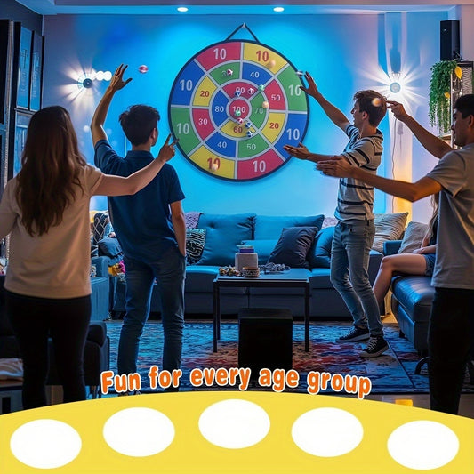 29" Large Dartboard Set for Youngsters - Includes 12 Colorful Sticky Darts, Perfect for Indoor/Outdoor Fun & Family Bonding, Enhances Hand-Eye Coordination, Foldable & Portable, Ideal Gift
