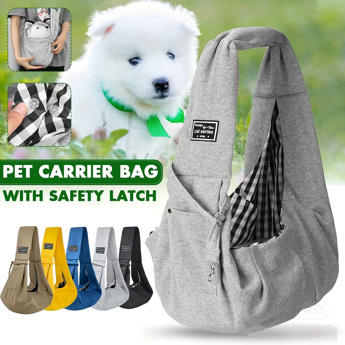 [For Outdoor Pet Travel Companion] Pet Sling Carrier, Soft Pet Carrier, Dog And Cat Travel Bag For Outdoor, Dog Carrier, Cat Carrier, Travel Companion For Puppies, Kittens & Small Animals Christmas Gift