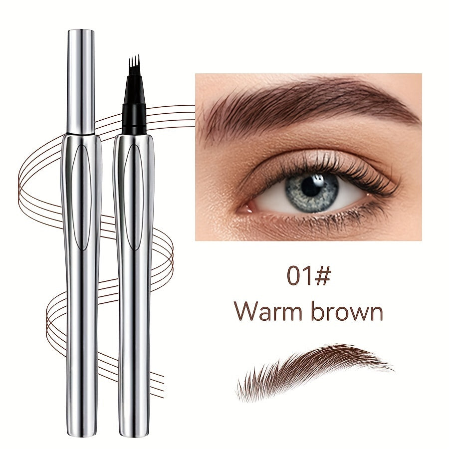 Waterproof & Sweat-Proof 4-Tip Eyebrow Pencil - Long-Lasting, Non-Fading for Natural, Defined Brows in 3 Shades, Perfect Gift for Valentine's Day & Birthdays, Eyebrow Pencil Waterproof