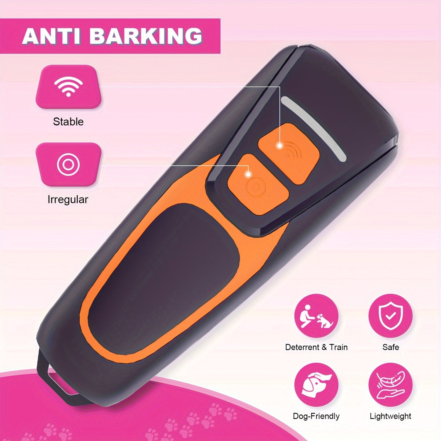 TMA Anti Barking Device For Dogs, Rechargeable Dog Bark Deterrent Devices, Ultrasonic Dog Bark Control 15.24meter Range, Dog Barking Ultrasonic Safe For Dogs & Human Portable Indoor Outdoor