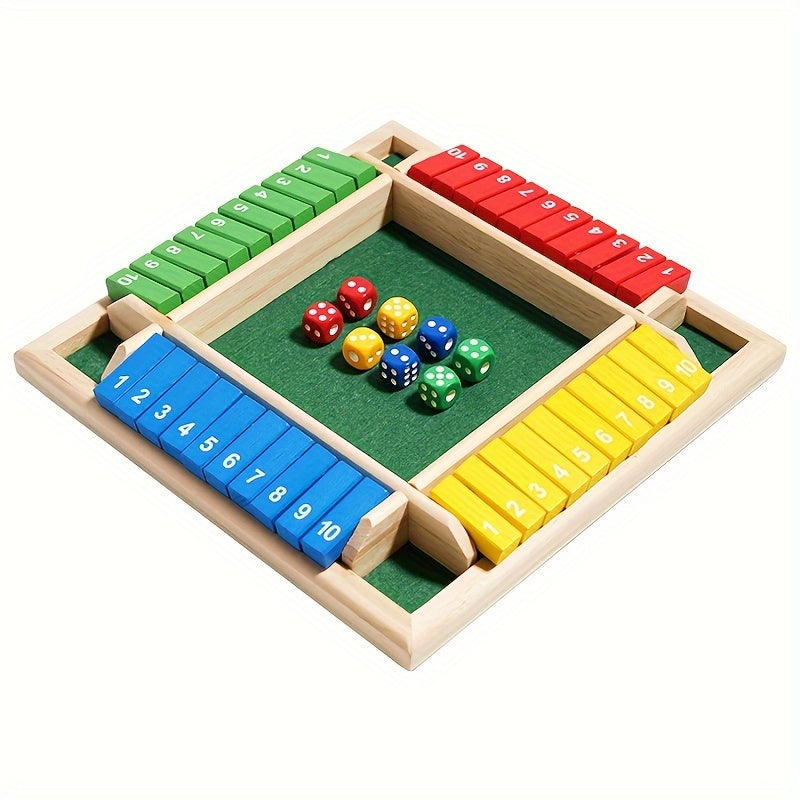 [Wooden Dice Toy] Colorful Eight Wooden Number Dice Game Toy | Educational Math Toy, Party Interactive Leisure Product, Family Interactive Table Game