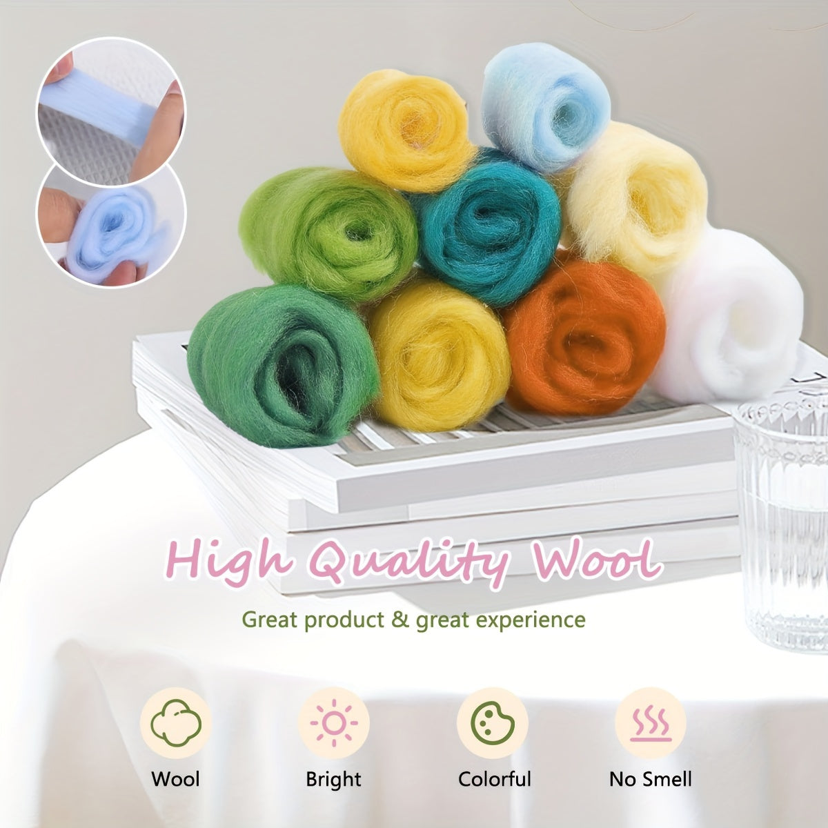 20Cm/7.87In Felt Koala Needle Felting Kit: DIY Fleece Felt Art with Hoop, Needles, Cloth, and Instruction Manual for Beginners and Home Decor