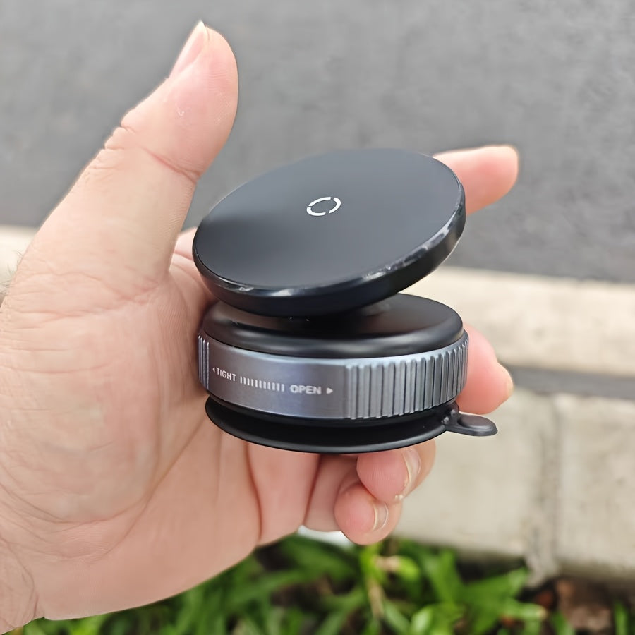 [Magnetic Phone Holder] 360° Rotatable Magnetic Vacuum Suction Cup Phone Holder | Adhesive-Free Telescopic Folding, Suitable for Car and Home Use, Optimal Magnet Ring Effect